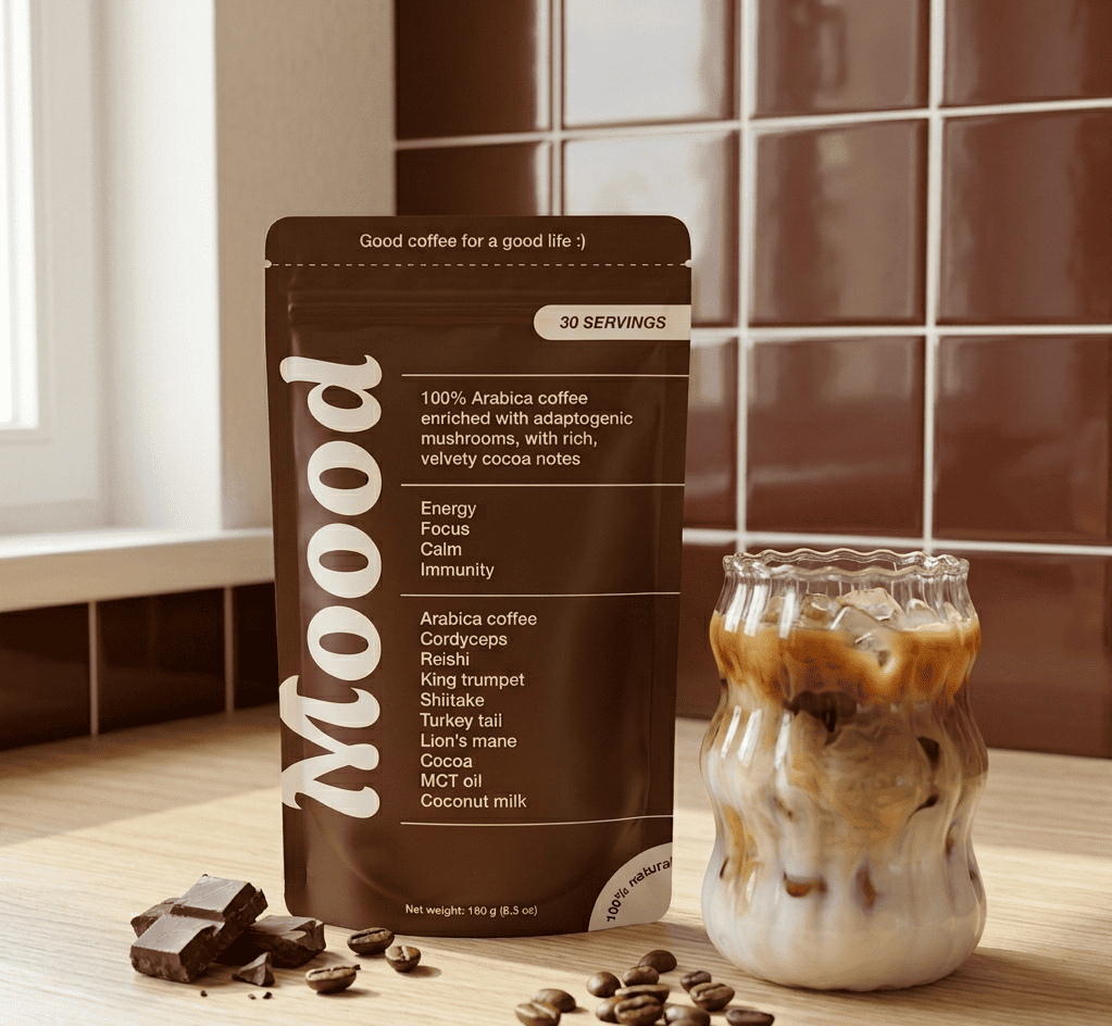 Kawa z grzybami adaptogennymi - Moood