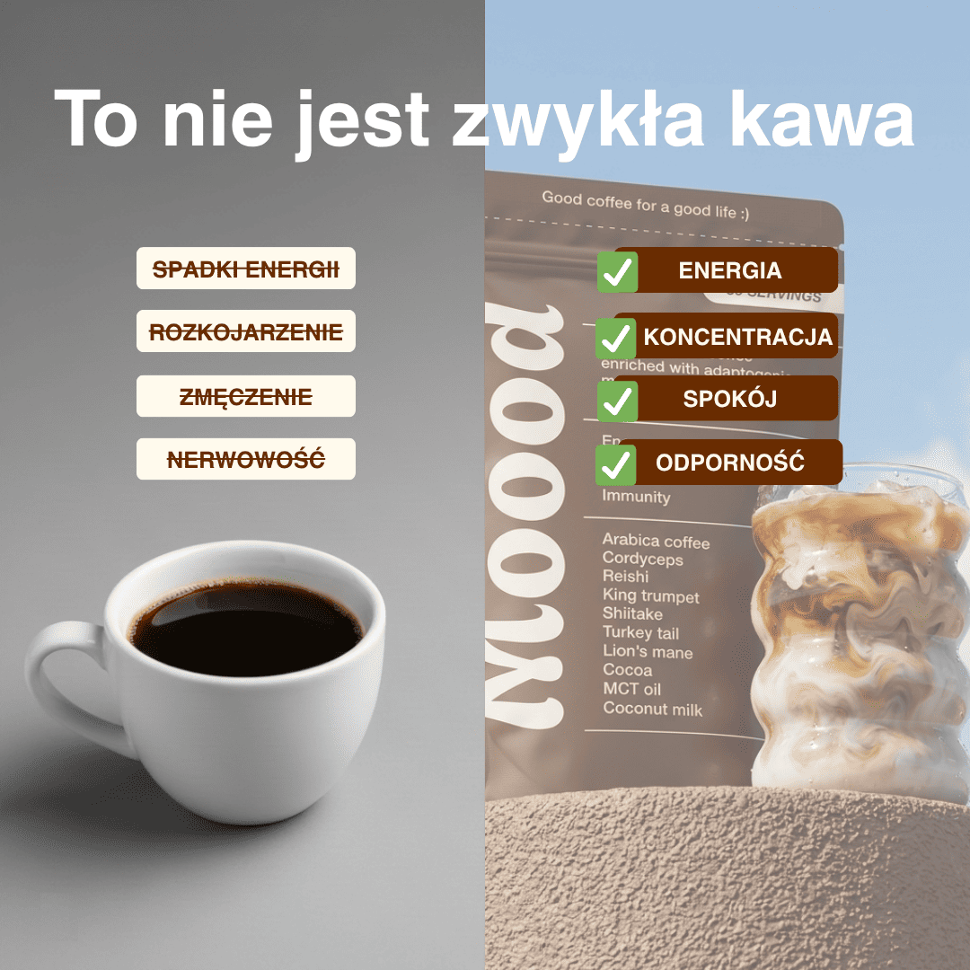 Kawa z grzybami adaptogennymi - Moood